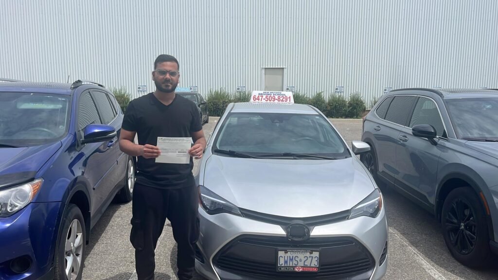 Raquib passed his driving test in Mississauga